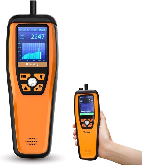CLVP® CO2 Meter - Hygrometer - Luchtkwaliteitsmeter