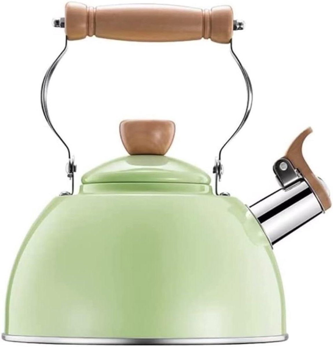 Waterkoker Fluitketel - Kookketel Theeketel - Drankjes Maken - Snelle Warmtegeleiding - 2.5 Liter - Groen
