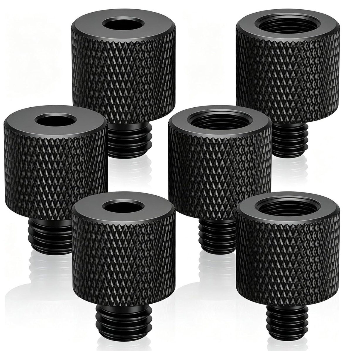 Statieven adapterset van 6 stuks met 1/4 en 3/8 inch schroefdraad voor camera, microfoon en lampen