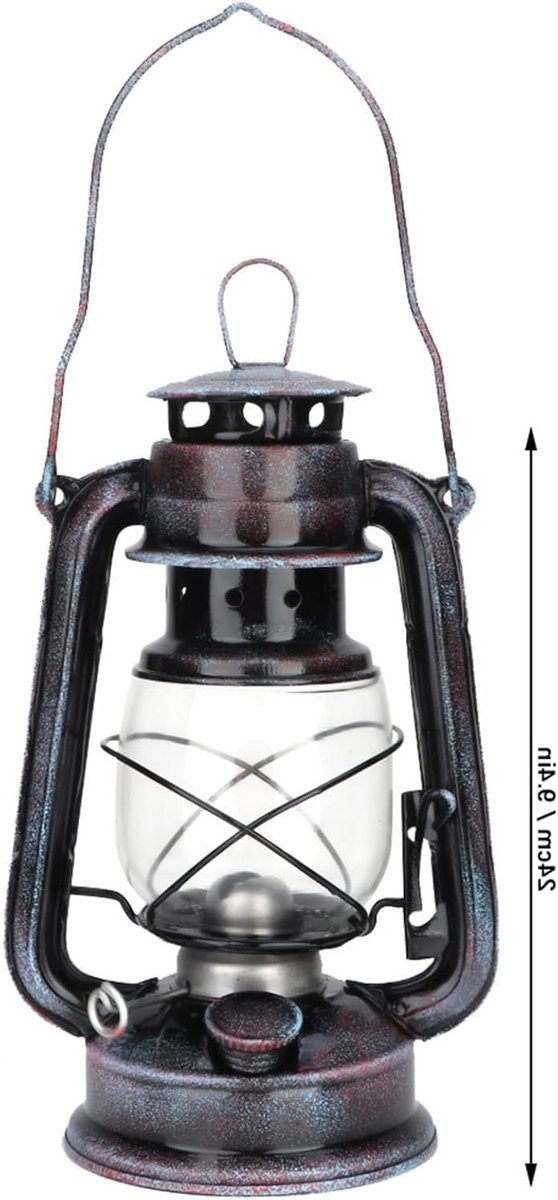 Petroleum Lamp 24 cm - Veelzijdige Olielamp voor Kamperen, Buitenactiviteiten en Sfeerverlichting — afbeelding 2