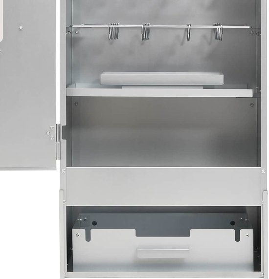 vidaXL BBQ-rookoven met tafel gegalvaniseerd staal van VidaXL — afbeelding 2