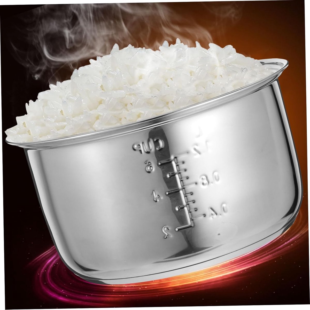 Rice cooker liner inner pan for rice cooker electric rice cooker inner pan electric hob replacement inner bowl stainless steel rice cooker liner Stainless Steel Silver thumbnail 6