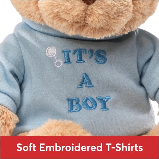 Knuffelbeer 'It's a Boy' 30 cm - Zacht Pluche Speelgoed voor Jongens — afbeelding 2