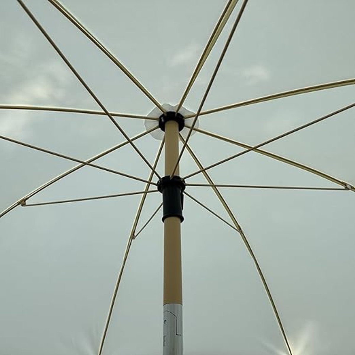 Strandparasol 200 cm Boho met Franjes – Kantelbaar, UV-bescherming, Waterdicht, Lichtgewicht met Draagtas, Balkon & Tuin Parasol Wit – Nicolehome