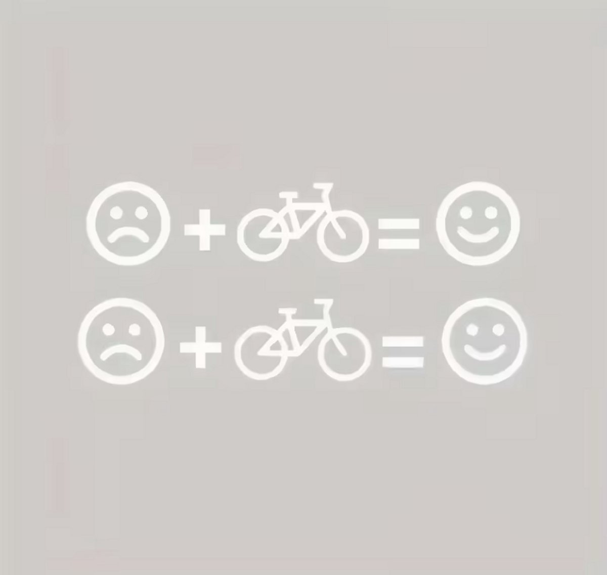 Fardmell Fietsstickers “Niet Blij? Ga Fietsen” – Set van 2 – Wit – Mountainbike & Racefiets Frame Sticker – Waterbestendig