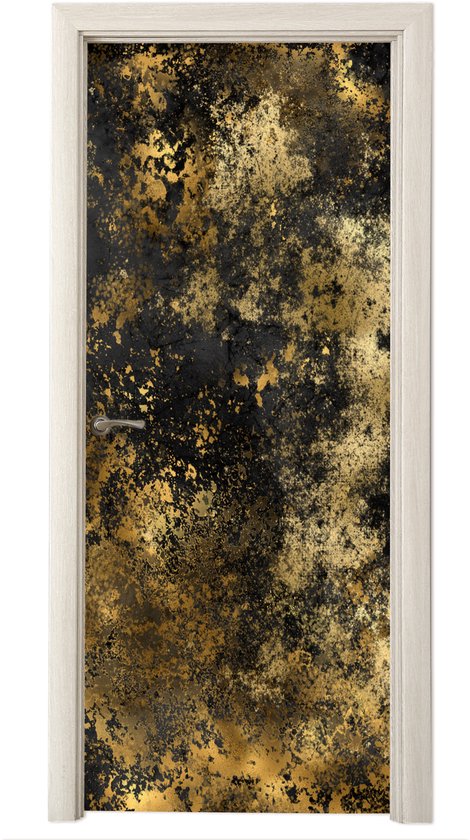 Autocollant de porte Or - Zwart - Luxe - 95 x 235 cm - Affiche de porte