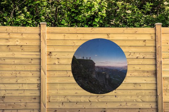 Garden Circle Lever de soleil au parc national du Hohe Tauern en Autriche - 120x120 cm - Affiche de jardin ronde - Extérieur XXL / Groot taille !