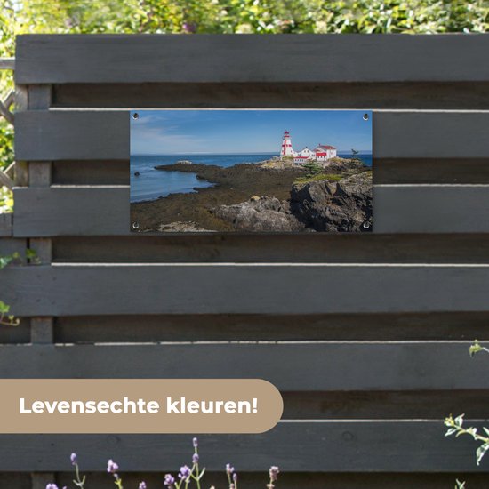 Le phare de Head Harbour situé sur l'île de Campobello au Fundy Bay Garden Poster 80x40 cm - petit - Toile de jardin / Toile d'extérieur / Peintures pour l'extérieur (décoration de jardin)