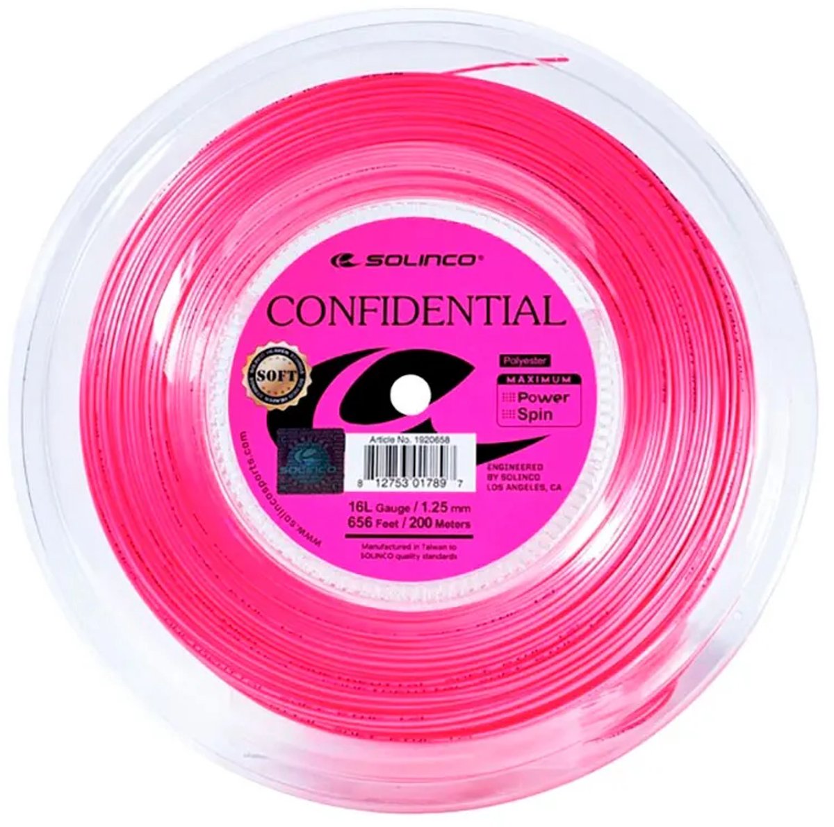 Solinco Confidential SOFT 1.30 mm 200m Tennisracketsnaar Roze