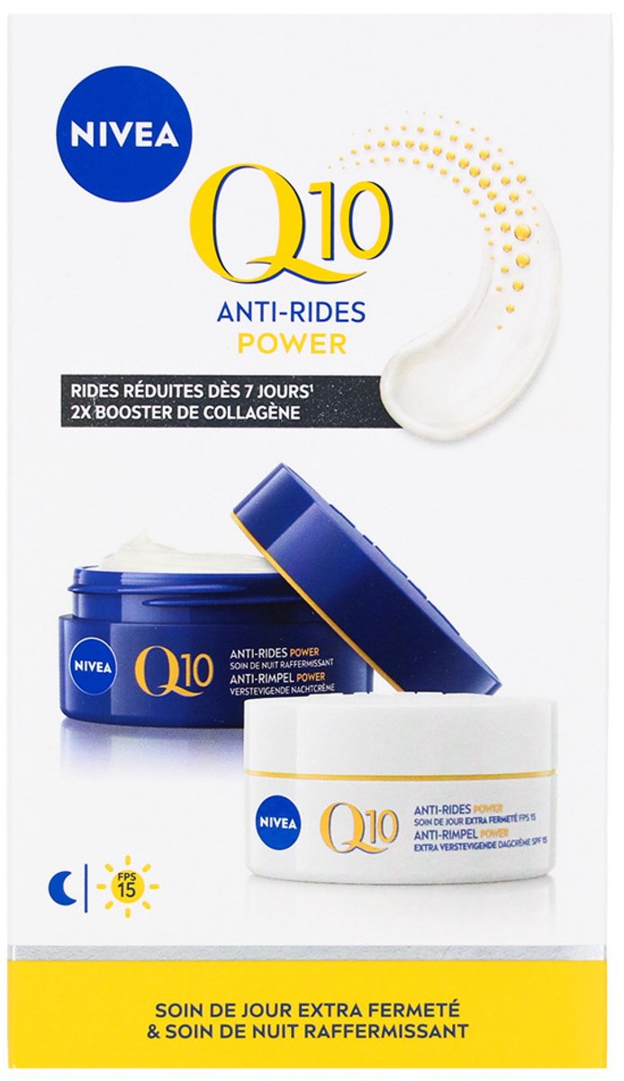 Nivea Q10 Anti-Rimpel Gezichtsroutine Set Dagverzorging en Power Nachtverzorging
