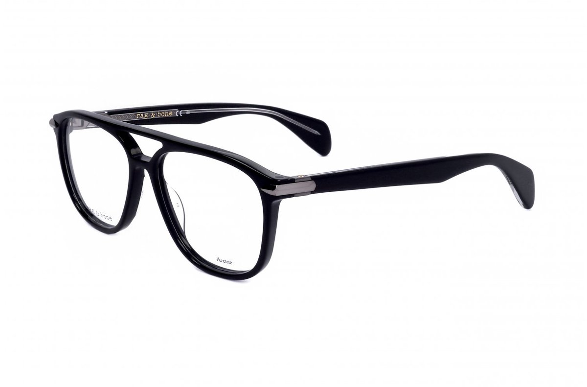 Rag & Bone RNB7012 Black 54/15/145 MAN Brilmonturen