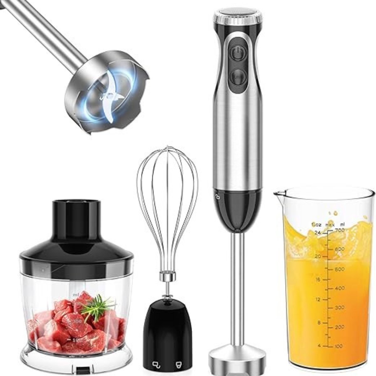 RWB® Staafmixer Set - Staafmixer - Handblender - Zwart - 10cm x 10cm x 37cm