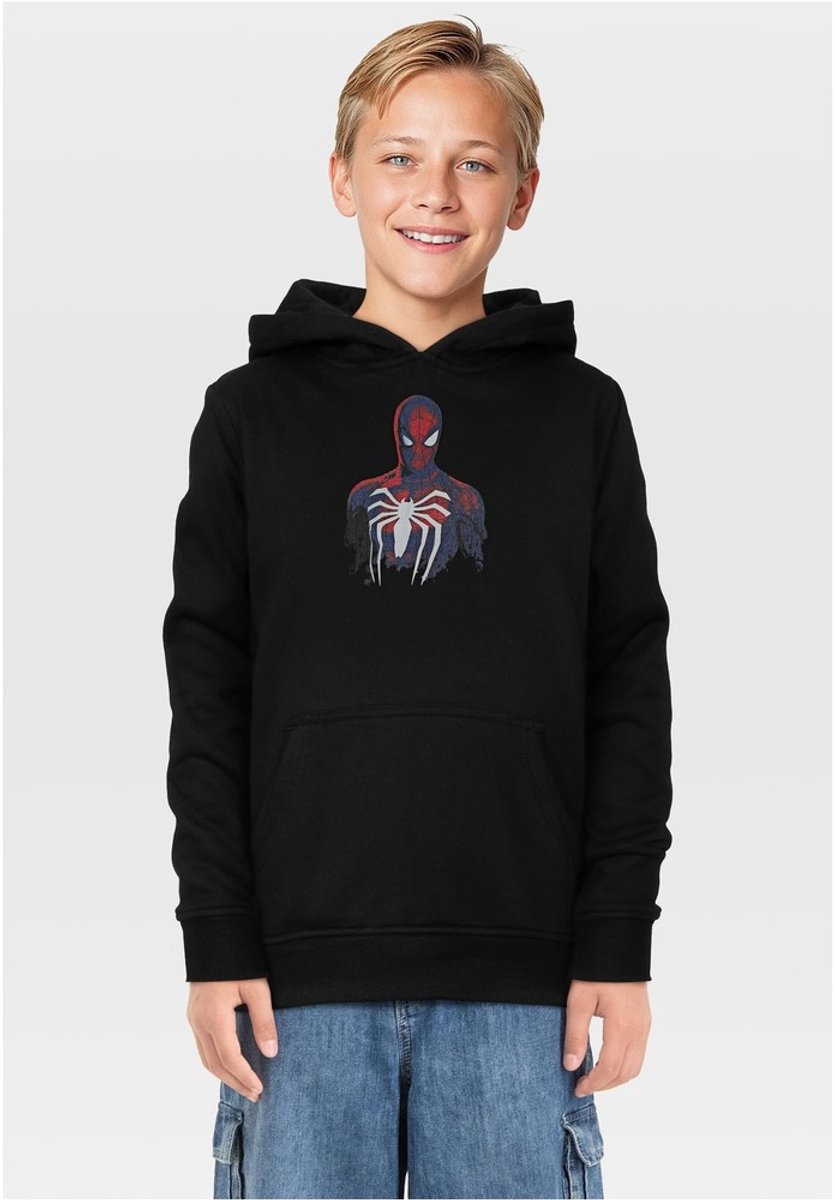 Mister Tee Marvel Spiderman Logo Kinder hoodie/trui Kids 122/128 Zwart