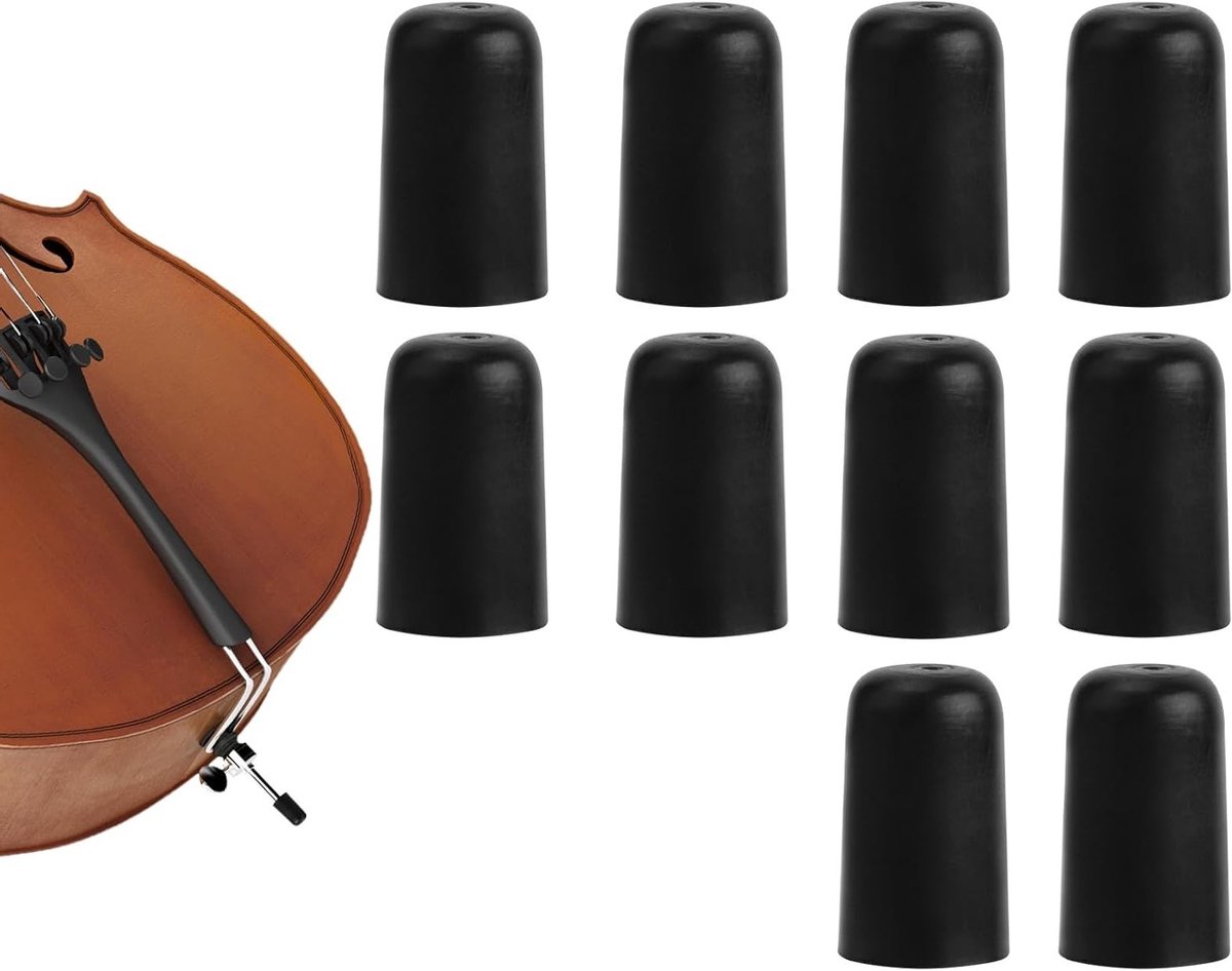 Rubberen Einde Pin Tips voor Cello - 10 Stuks, Antislip Stopper en Bescherming voor Instrument, Geschikt voor Professionals en Beginners