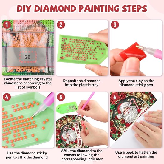 Keerst Kerst Diamant Schilderij Hanger, 5D Raamdecoratie voor Volwassenen en ...