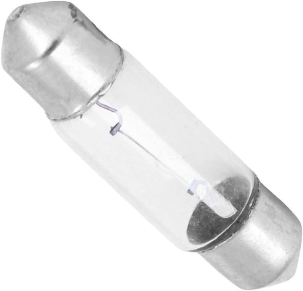 Shuttlelamp Gloeilamp - Buislamp Kentekenlamp - Interieur Verlichting - Compact Ontwerp - 11 x 44 mm - Transparant