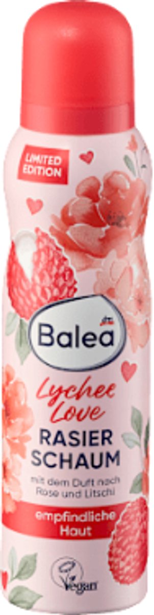 Balea Scheerschuim Lychee Love | 1x 150 ml - Met Geur van Lychee & Rose - Limited Edition 2025