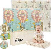 Roosly Speelmat Baby - Speelkleed Baby - Foam mat XPE 180 x 200 cm Dubbelzijdig en opvouwbare - Inclusief Opbergtas - babygym - kruipmat - playmat - speelgoed - Veilig & Zacht - model Balloon