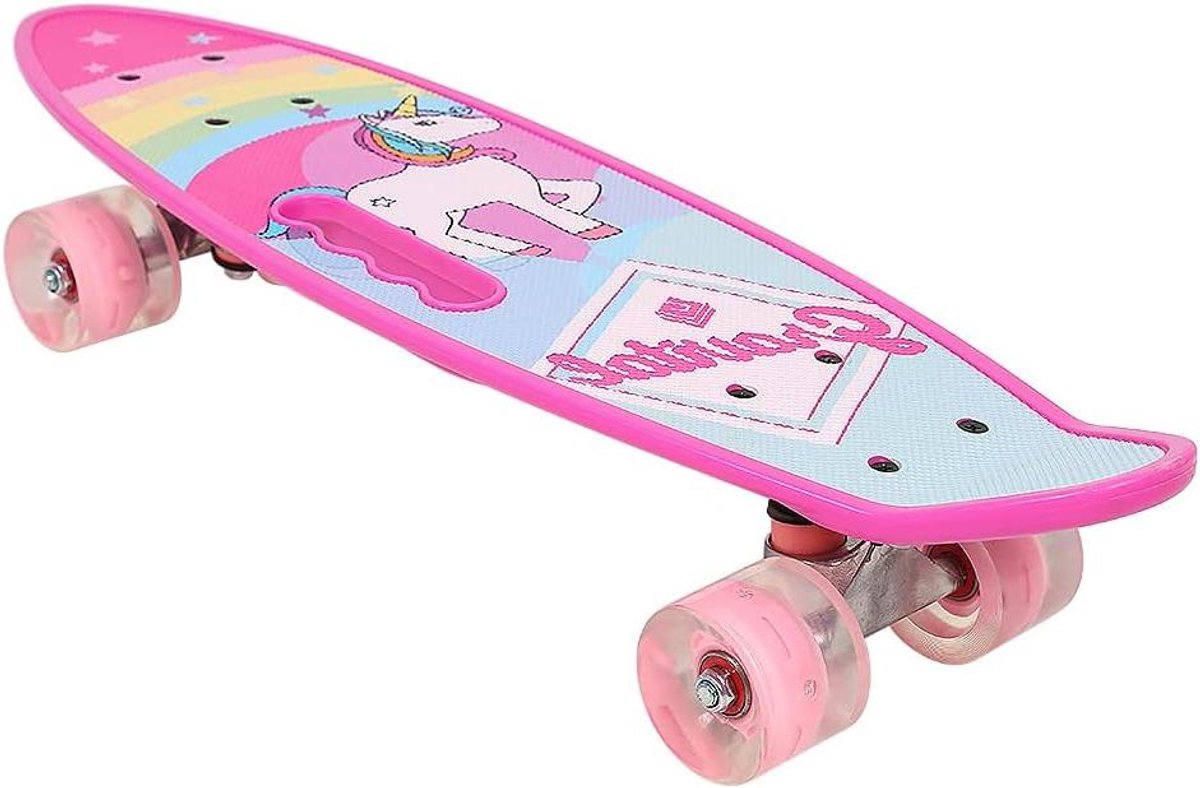 Compleet Skateboard Cruiser Skateboard Stunts Oefenen 7-Laags Esdoorn Deck 79.5 x 20 cm Eenhoorn