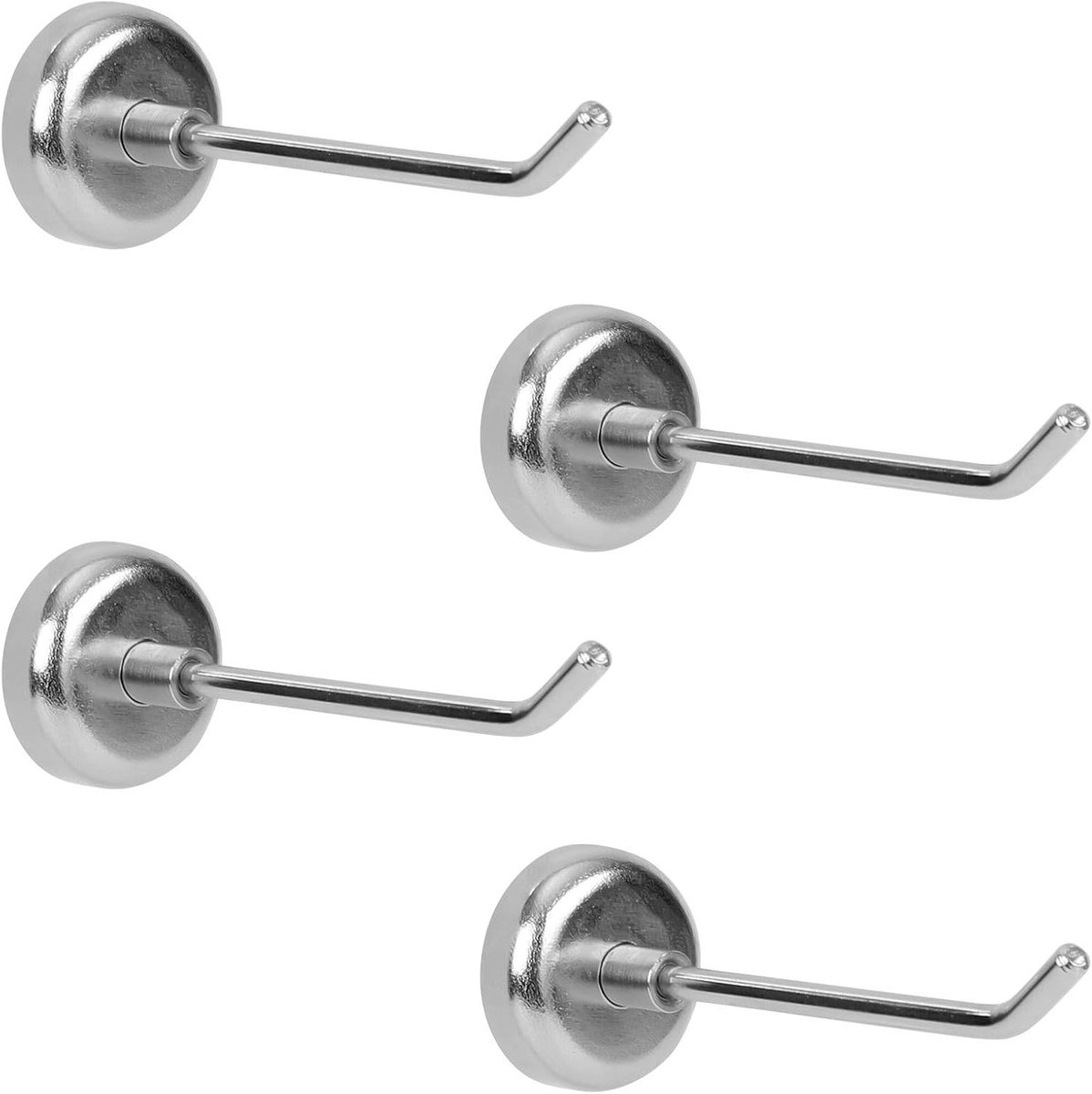 Stevige magnetische haken set van 4 stuks, perfect voor het ophangen van zware voorwerpen tot 3 kg in keukens, garages en op boten