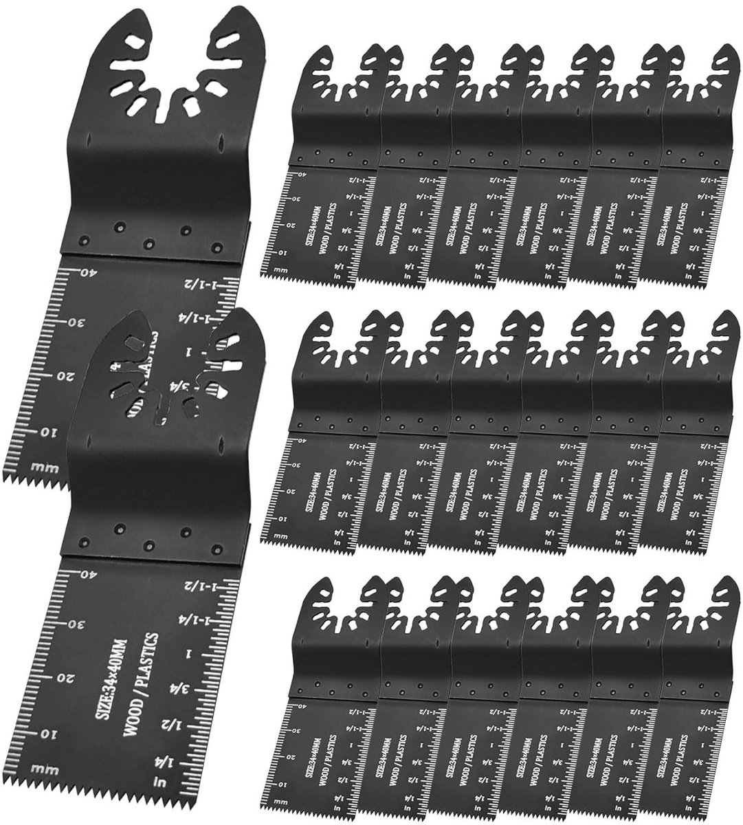 20-Piece Multi-Tool Zaagbladen Set - Meerdere Gereedschappen - Hout - Kunststof - Metaal Accessoires - Oscillerende Zaagbladen - Multifunctioneel Gereedschap voor Bosch Fine Multimaster - Milwaukee