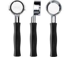 Bottomless portafilter 57mm voor Lelit Anna en Anita - Naked portafilter met zwart geanodiseerd aluminium handvat, ideaal voor espresso en barista's