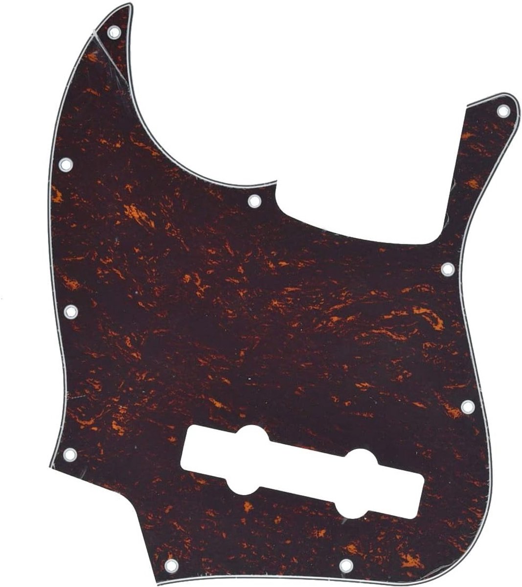 5-String Jazz Bass Pickguard - Scratch Plate voor Fender Jazz Bass - Rood Schildpad Design, Perfecte Pasvorm, Duurzaam Materiaal