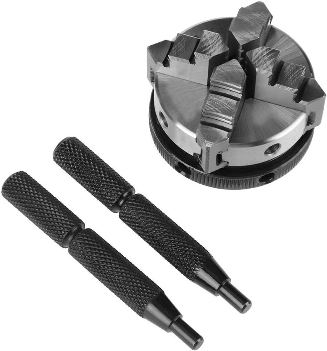 Mini zelfcentrerende draaikop met M14-draad voor houtbewerkingsmachines - 50mm draaivorm, 4 twist handgrepen en eenvoudig te monteren