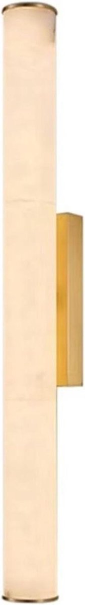 Natuurlijke Marmeren Wandlamp - Alabast Wandlamp - Sfeervolle Verlichting - Nordic Design - 30 cm - Goud