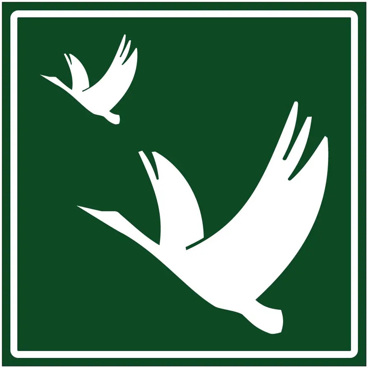 Vogelreservaat sticker | 40 x 40 cm