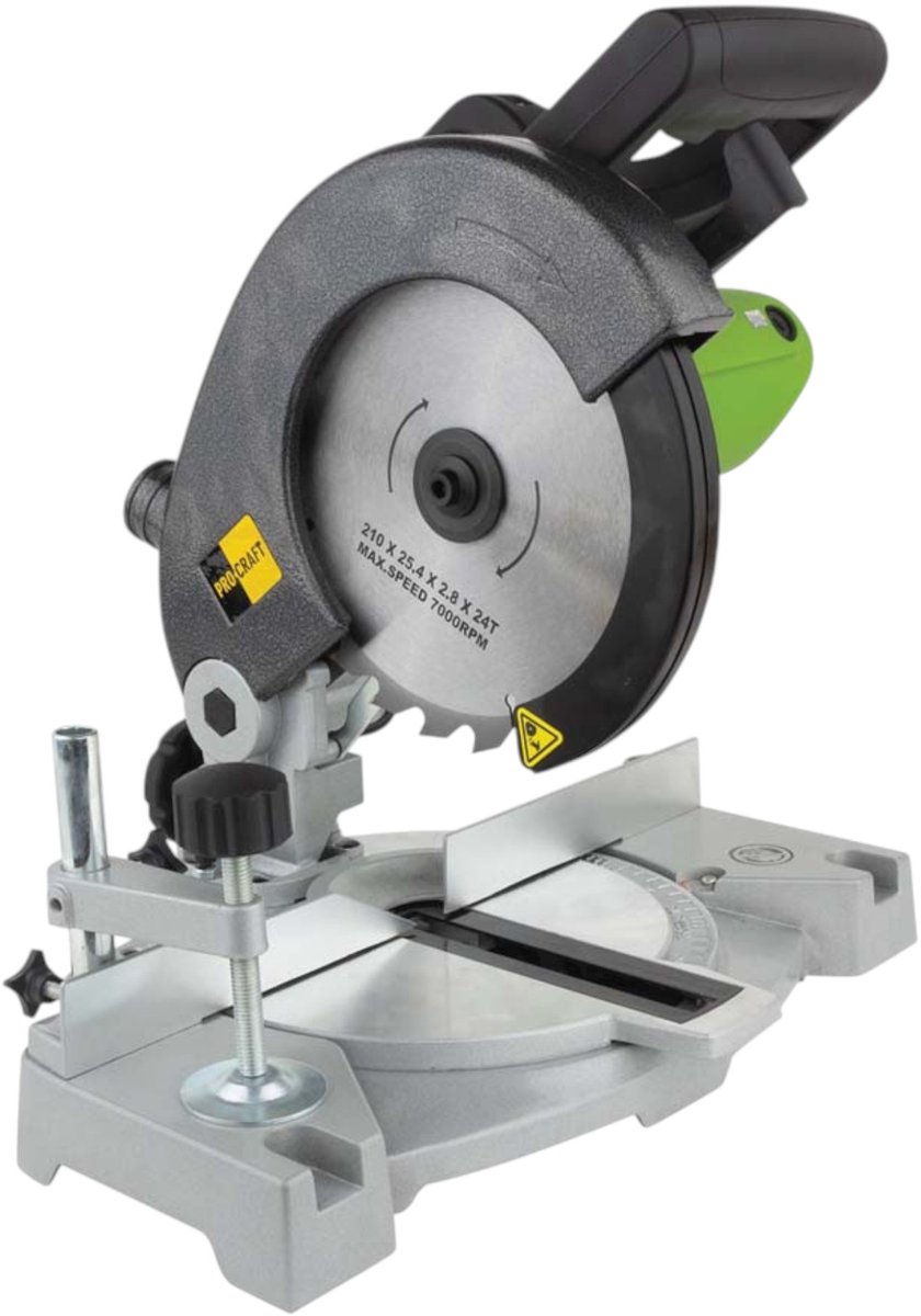 Procraft PGS2100 afkortzaag 1400 Watt 210 mm + zaagblad