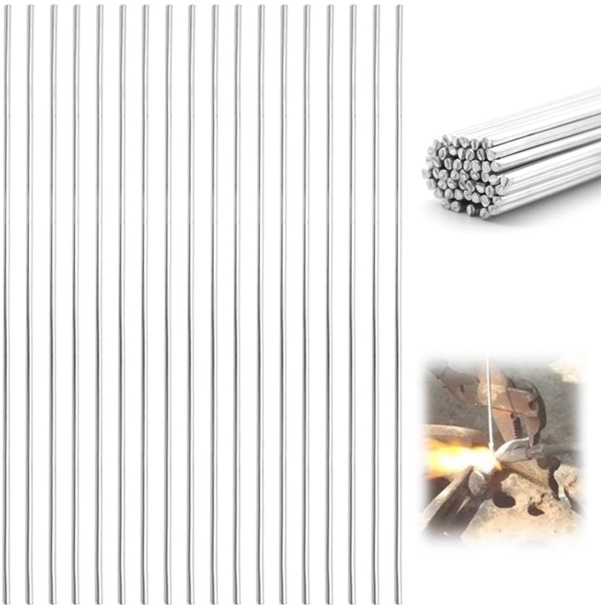 50 Stuks Aluminium Lasstaven 2mm x 300mm - Lage Temperatuur Lasdraad voor Staal en Metaalbewerking