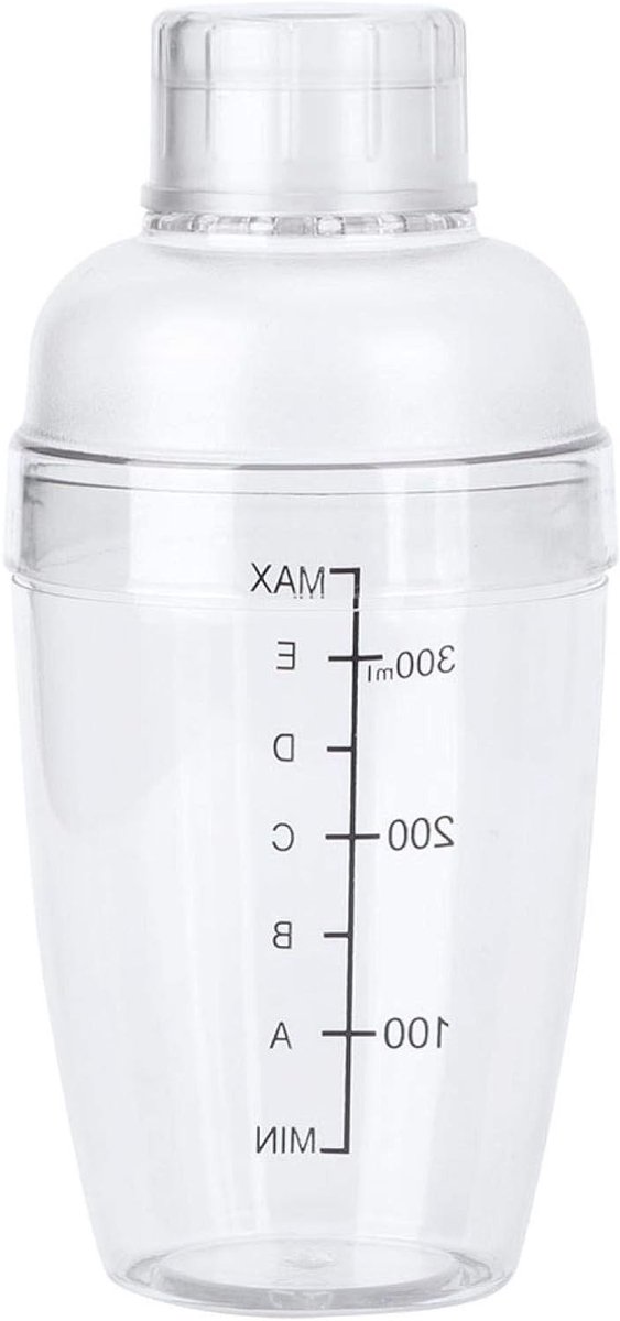 Cocktail Shaker van Plastic met Kom voor Melk, Sap en Wijn - 350ml voor Thuis en Bars