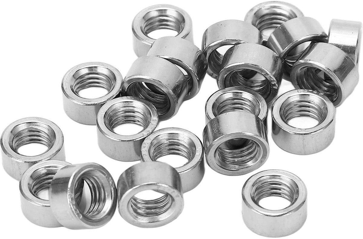 Dailygoods - Dailygoody - ronde verbindingmoeren - 20 stuks - M8x12.5 - 304 roestvrij staal - Voor stevige verbindingen - Geschikt voor verschillende toepassingen ...