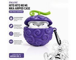 Enluxe - ''Geschikt voor'' AIRPODS PRO 3 - Hito Hito no Mi: Nika AirPod Case hoesje - One Piece Inspired Devil Fruit Design - Monkey D. Luffy Anime