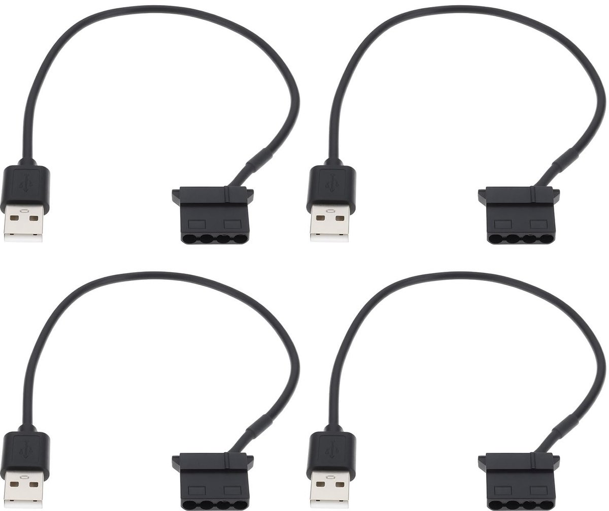 Dailygoods - Dailygoody - USB naar 4 Pin Computer Koelventilator Adapter - 30cm - Plug-and-Play - Desktopkoeling - 5V Voeding - Ideaal voor Koelingsprojecten