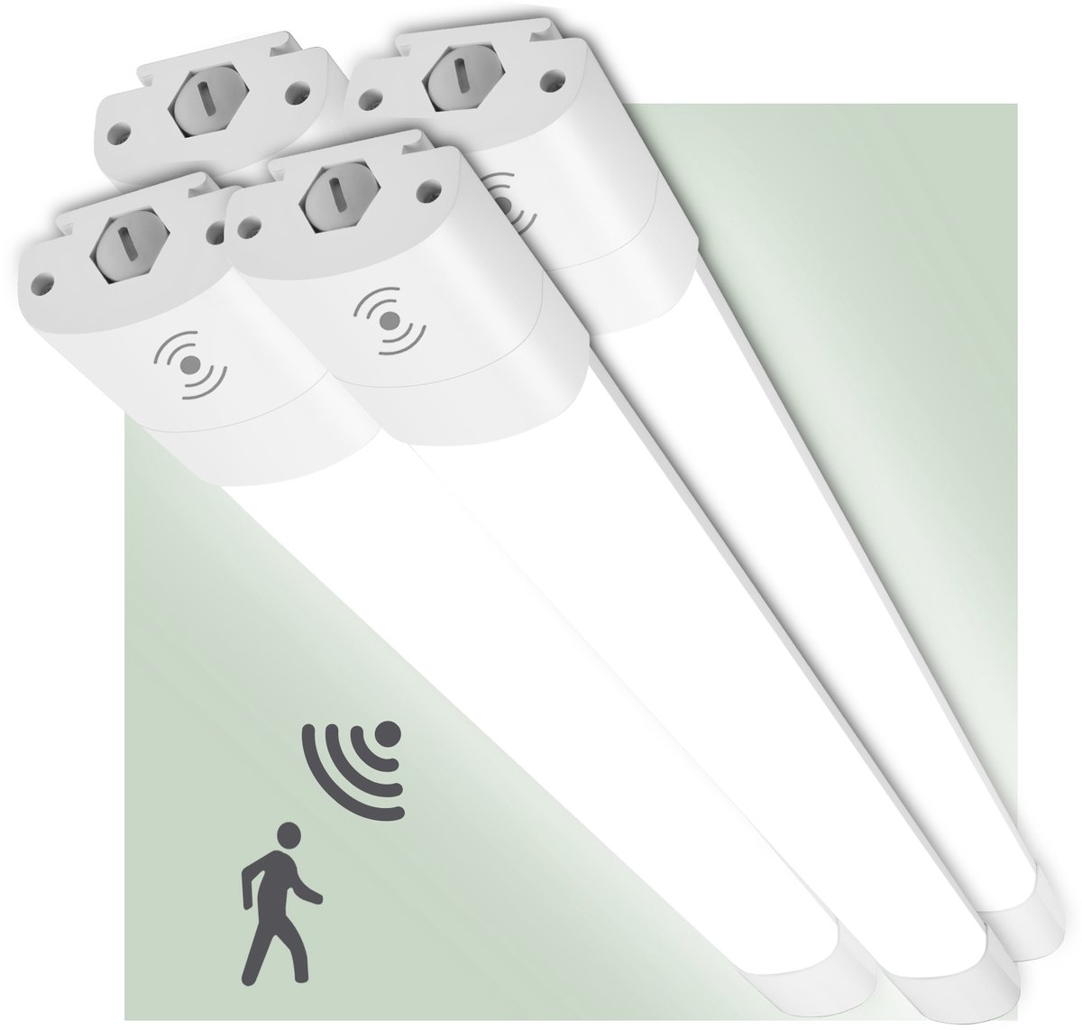Oraymin 4x LED Werkplaatslamp met Sensor - IP66 Waterdicht - 36W 3960LM - Koppelbare Verlichting - 120CM Wit