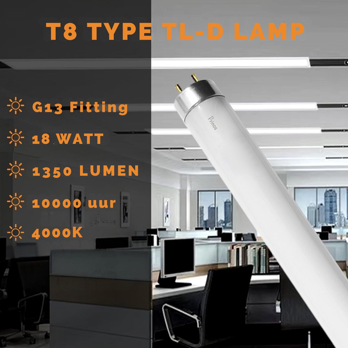 Originele TL Buis 60 cm – 18W TL-D lamp – 840 neutraal wit licht 4000K – T8 G13 Universeel — cadeau in Cadeau-ideeën - foto 4
