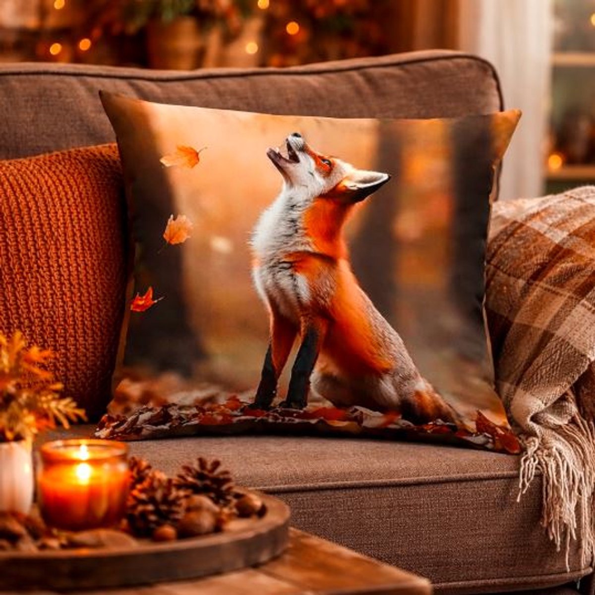 Autumn Fox Collection Kussenhoes - 45x45 cm