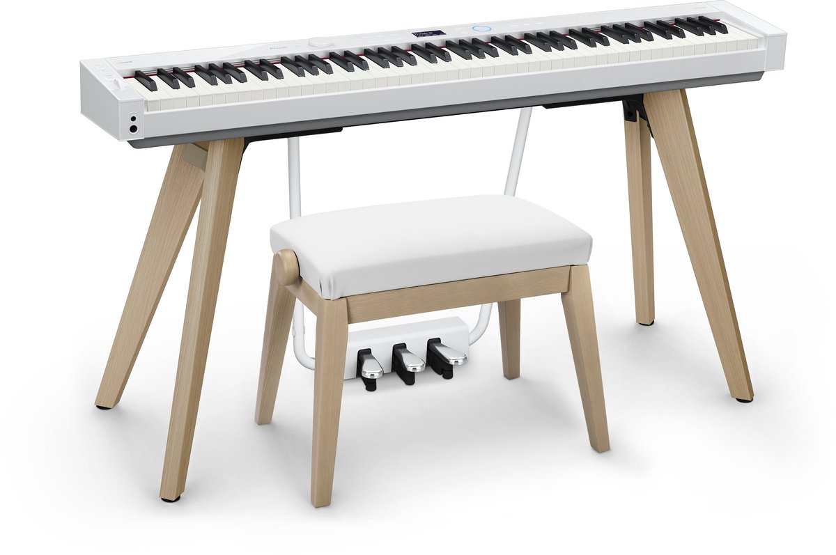 Casio PX-S7000WE Digitale Piano 88 Toetsen Smart Hybrid Hammer Action Wit incl. kruk
