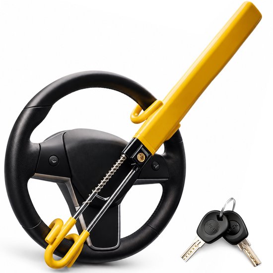 Foto: Diydash stuurslot auto pro anti diefstal beveiliging geschikt voor campers bussen vrachtwagens en auto s stuurklem