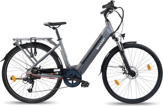 Sharp Urban elektrische stadsfiets 12.8Ah 28 inch grijs