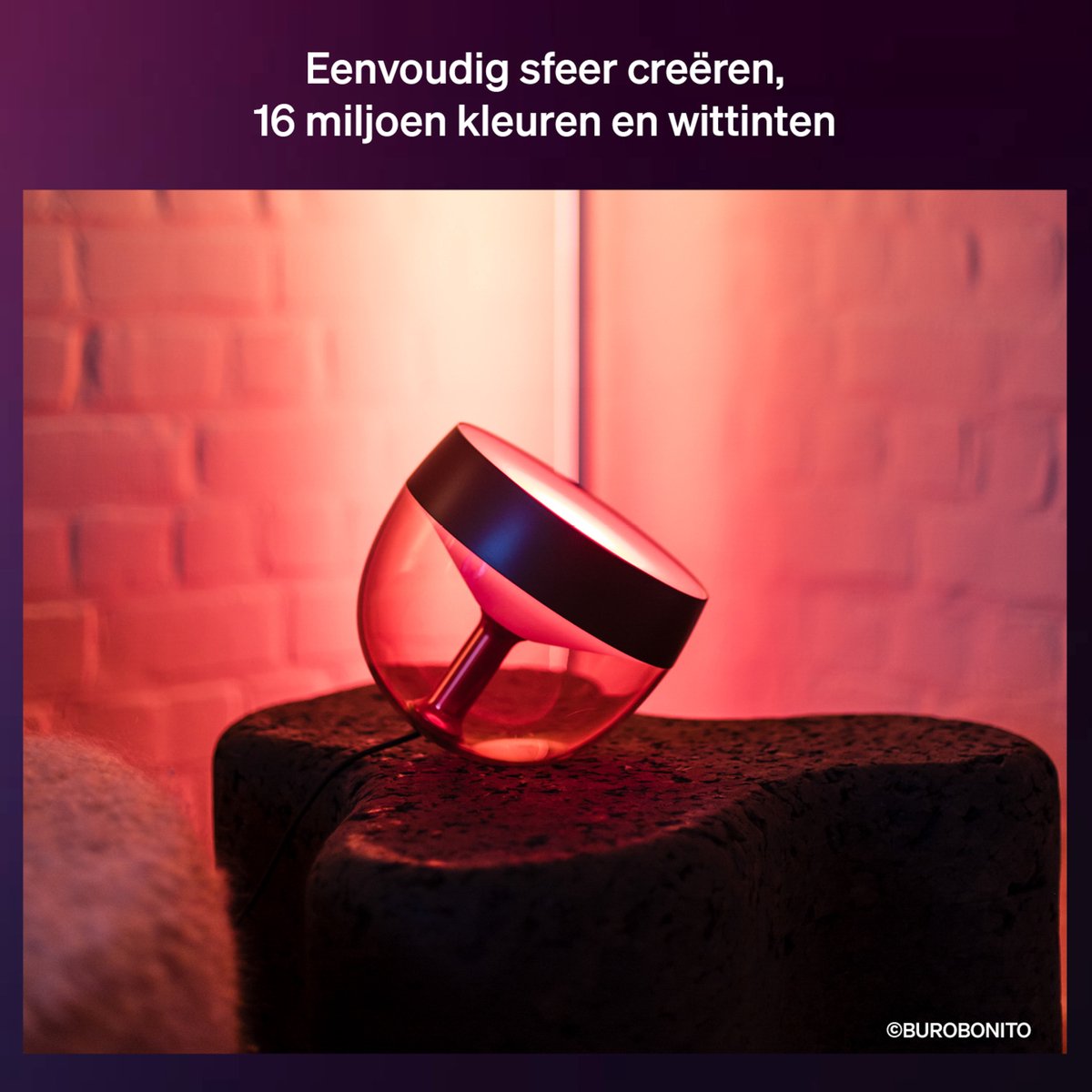 Philips Hue Iris tafellamp - wit en gekleurd licht - koper – foto 2