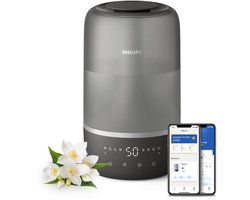 Philips Luchtbevochtiger 1000-serie HU1510/03 - Stille werking (19 dB) - Aromatherapie - Grijs