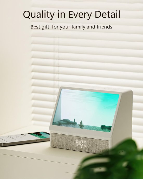 Licht Wekker Wake Up Light- Digitale Wekker met Lamp - Slaaphulp met USB Aansluiting - Interieur — afbeelding 3