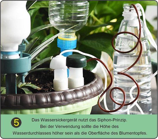 6 Stuks Automatische Waterdispenser voor Binnenplanten, Ideaal voor Planten en Bloemen, Handige Watergeefoplossing voor Thuisgebruik van Merkloos	 — afbeelding 5