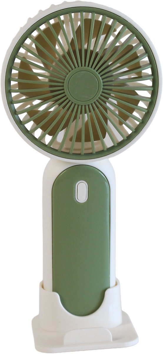 Litalife Handventilator - Draagbaar - USB-C Oplaadbaar - Beige/Jungle Groen