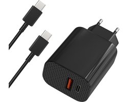 Oplader + USB-C-kabel 3 meter Geschikt voor elektrische tandenborstel MyVariations - Voedingsadapter 12 W met 1 USB-poort en 1 USB-C-poort Phonillico®