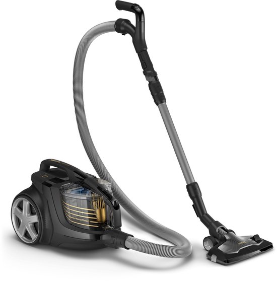 Philips Stofzuiger zonder Zak XB9154/09 - Lang Snoer - Alle Vloertypen - Met HEPA 13 Allergiefilter - Bediening in Handvat - Incl 2 Extra Mondstukken - Zwart