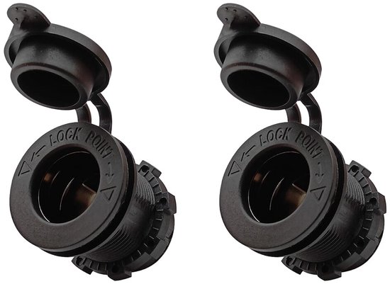 ProRide 12V Sigarettenaansteker Stopcontact Inbouw - 12/24V - 10A - Voor Auto Boot en Camper - 2 stuks